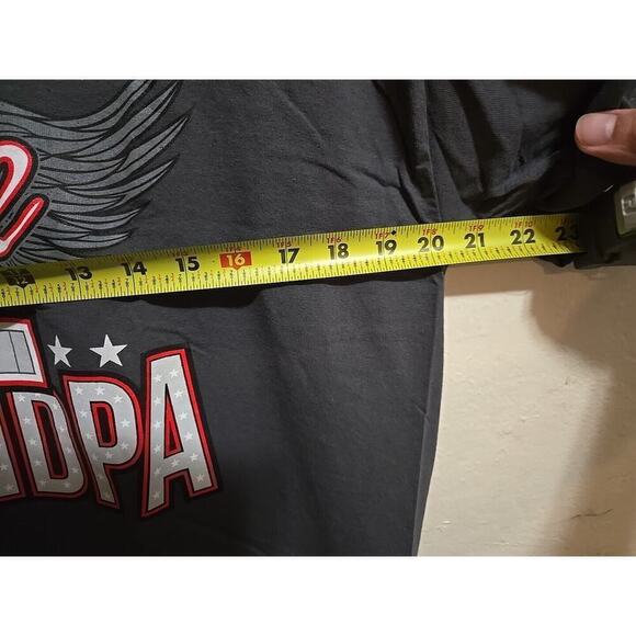 Number 1 Grandpa T Shirt Mens XL Short Sleeve Gray Wings - Picture 8 of 11